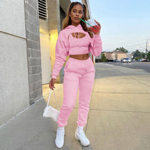 Load image into Gallery viewer, Personality plus velvet sweater three-piece suit（AY1411
