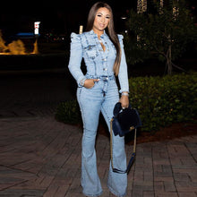 Load image into Gallery viewer, Fashion denim slim jumpsuit（AY1636）
