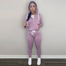 Load image into Gallery viewer, Plus velvet sports and leisure two-piece suit（AY1430）

