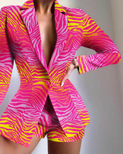 Load image into Gallery viewer, Printed suit jacket and shorts suit （AY2328）
