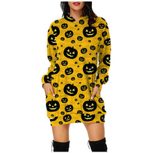 Load image into Gallery viewer, Halloween hooded long sleeve dress（AY1401）
