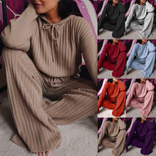 Load image into Gallery viewer, Pit strip loose hooded casual suit （AY1385）
