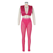 Load image into Gallery viewer, Mesh tank top two piece suit AY2117
