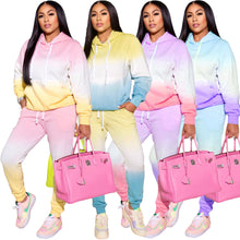 Load image into Gallery viewer, Casual Gradient Printed Sweatshirt Set（AY1456）
