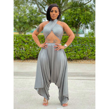 Load image into Gallery viewer, Irregular flared pants solid color suit
