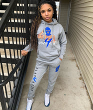 Load image into Gallery viewer, Cartoon letter printed sports suit(A11272)
