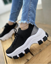 Load image into Gallery viewer, Hot sale flying woven sponge cake platform sneakers
