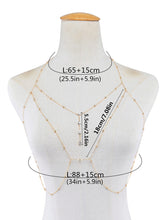 Load image into Gallery viewer, Sexy Flash Diamond Pendant Tassel Necklace Chest Chain（AE4089）
