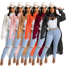 Load image into Gallery viewer, Long tassel sweater shawl（AY1485）
