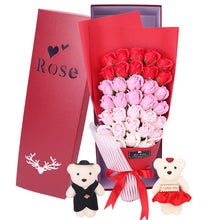 Load image into Gallery viewer, Valentine&#39;s Day gradient 33 roses bouquet gift box（AE4084）
