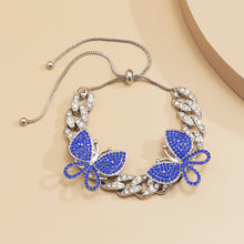 Load image into Gallery viewer, Hot selling full rhinestone small butterfly anklet
