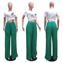 Load image into Gallery viewer, New Crimped wide leg pants AY2053
