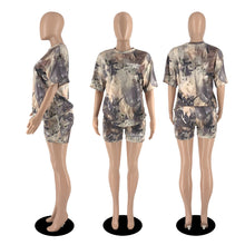 Load image into Gallery viewer, New letter camouflage print two piece set AY2173
