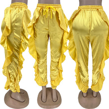 Load image into Gallery viewer, Solid color casual trousers with wooden ear edge AY2647
