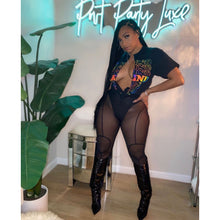 Load image into Gallery viewer, Printed cardigan mesh pantyhose three piece set （AY1961）
