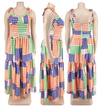 Load image into Gallery viewer, Fashion Plaid suspender Dress AY2152
