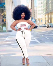 Load image into Gallery viewer, Fashion sexy bra letter print lace up large jumpsuit AY2673
