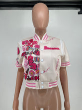 Load image into Gallery viewer, Fashion printed short-sleeved bomber jacket AY2670
