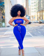 Load image into Gallery viewer, Fashion sexy bra letter print lace up large jumpsuit AY2673
