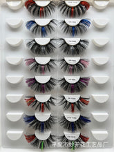 Load image into Gallery viewer, Glitter pink colored false eyelashes moq 5 piece (AH5063)
