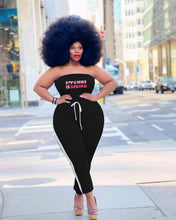 Load image into Gallery viewer, Fashion sexy bra letter print lace up large jumpsuit AY2673
