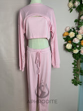 Load image into Gallery viewer, Fashion solid color three-piece sports suit（AY1595）
