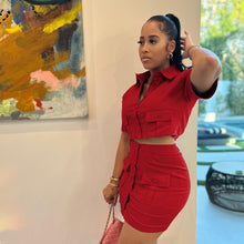 Load image into Gallery viewer, Solid color camouflage short skirt casual set skirt AY2752

