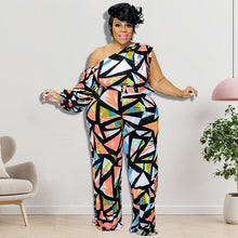 Load image into Gallery viewer, Plus size off shoulder print Bodysuit AY1890
