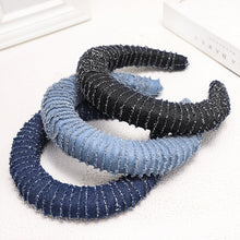 Load image into Gallery viewer, Hot selling denim winding headband
