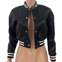 Load image into Gallery viewer, Fashion Threaded Stretch Leather Baseball Jacket（AY2374）
