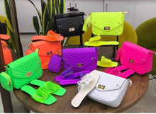 Load image into Gallery viewer, Fashionable colorful slippers bag set（HPSD170）
