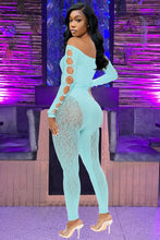 Load image into Gallery viewer, Perspective pearl button sexy jumpsuit AY2701
