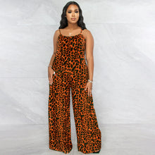 Load image into Gallery viewer, Leopard Print Suspender Jumpsuit（AY2315）

