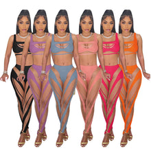 Load image into Gallery viewer, Sexy stitching cutout two-piece set（AY2225）

