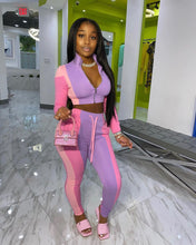 Load image into Gallery viewer, Stitching multi-color sports and leisure suits AY1165
