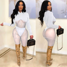 Load image into Gallery viewer, Sexy stitching mesh trousers suit（AY1647）

