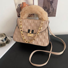 Load image into Gallery viewer, NEW fashion PU single shoulder crossbody bag with hair chain AB2104
