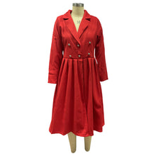Load image into Gallery viewer, Double-breasted lapel collar trench coat long coat（AY1470）
