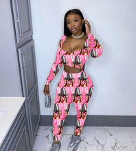 Load image into Gallery viewer, Snack long sleeve two-piece suit
