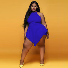 Load image into Gallery viewer, Slim large size irregular solid color jumpsuit AY1197
