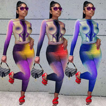 Load image into Gallery viewer, Sexy slim positioning printing fashion two-piece （AY1318）
