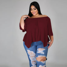 Load image into Gallery viewer, Cotton sleeve stretch irregular T-shirt AY1091
