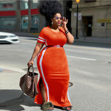 Load image into Gallery viewer, Casual Crew Neck Colorblock Dress（Belt not included）AY1774
