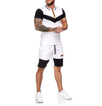Load image into Gallery viewer, Men&#39;s short sleeve color matching suit（AY1031)
