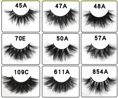 Hot sale mink hair explosion style messy fluffy false eyelashes