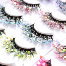 Load image into Gallery viewer, Starry sky luminous fluorescent color changing 25mm false eyelashes（AH5057）
