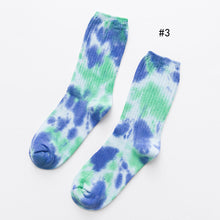 Load image into Gallery viewer, Personality thick thread tie-dye long tube cotton socks（AE4047
