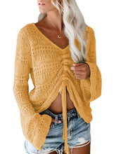Load image into Gallery viewer, Hollow Flare Sleeve Knit Sweater（AY2355）
