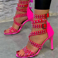 Load image into Gallery viewer, Fashion studded stiletto sandals（HPSD190）
