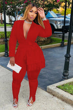 Load image into Gallery viewer, Fashion solid color tassel suit（AY2419）
